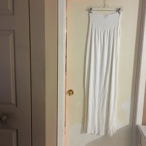 East 5th White Strapless Elastic Top Maxi Dress M